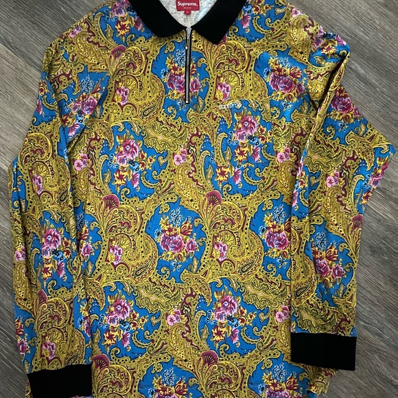 Supreme Other - Supreme Paisley Floral Long Sleeve Shirt XL